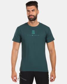 KILPI DISCOVER-M Tmavě zelené pánské tričko