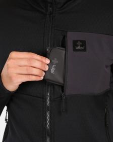 KILPI ERIN-M Černá pánská fleecová mikina