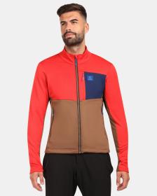 KILPI ERIN-M Hnědá pánská fleecová mikina