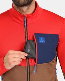 KILPI ERIN-M Hnědá pánská fleecová mikina