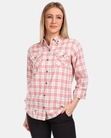 KILPI FLANNY-W Růžová dámská sportovní flanelová košile