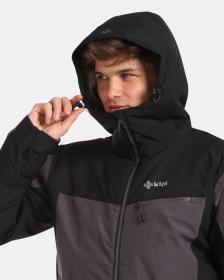 KILPI FLIP-M Čierna pánska lyžiarska bunda