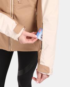 KILPI FLIP-W Béžová dámská lyžařská bunda