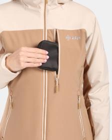 KILPI FLIP-W Béžová dámská lyžařská bunda