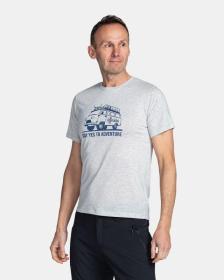KILPI GAROVE-M Světle šedé pánské funkční tričko POUZE 5XL (VÝPRODEJ)
