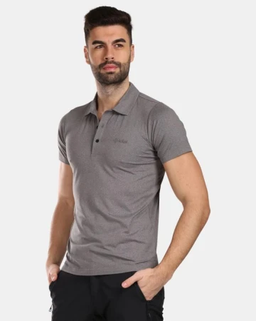 KILPI GIVRY-M Černé pánské funkční polo tričko KILPI GIVRY-M Černé pánské funkční polo tričko