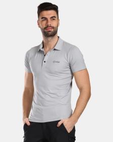 KILPI GIVRY-M Světle šedé pánské funkční polo tričko KILPI GIVRY-M Světle šedé pánské funkční polo tričko