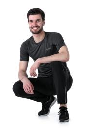 Kilpi HEYES-M čierne pánske bežecké nohavice