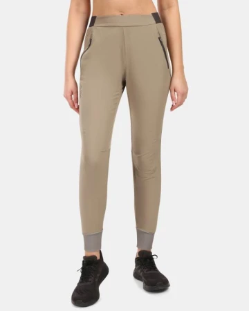 KILPI HEYES-W Khaki dámské běžecké kalhoty