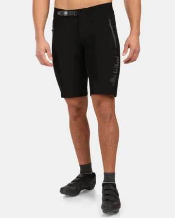 Kilpi Hixon-M BLK Černé pánské cyklistické kraťasy Kilpi Hixon-M BLK Černé pánské cyklistické kraťasy
