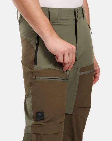 KILPI HOSIO-M Khaki pánské outdoorové kalhoty