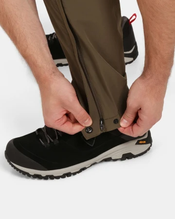 KILPI HOSIO-M Khaki pánské outdoorové kalhoty