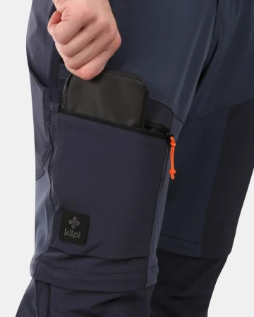 KILPI HOSIO-M Tmavě modré pánské outdoorové odepínací kalhoty