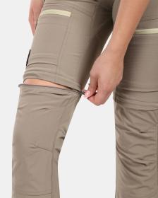 KILPI HOSIO-W Khaki dámské outdoorové odepínací kalhoty