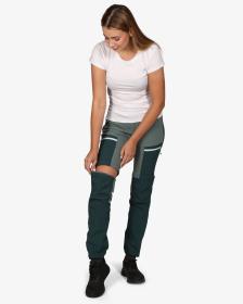 KILPI HOSIO-W Tmavozelené dámske outdoorové odopínateľné nohavice