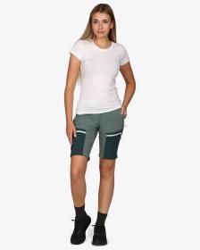 KILPI HOSIO-W Tmavozelené dámske outdoorové odopínateľné nohavice