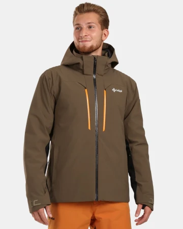 KILPI HYDER-M Khaki pánská lyžařská bunda