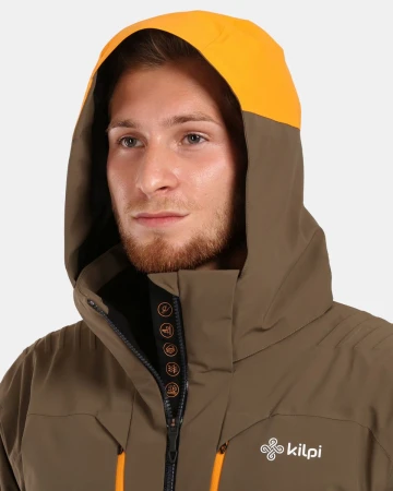 KILPI HYDER-M Khaki pánská lyžařská bunda