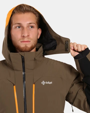 KILPI HYDER-M Khaki pánská lyžařská bunda
