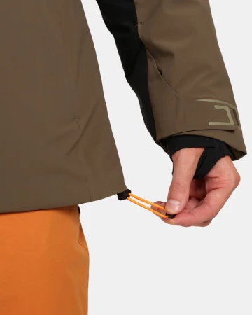 KILPI HYDER-M Khaki pánská lyžařská bunda