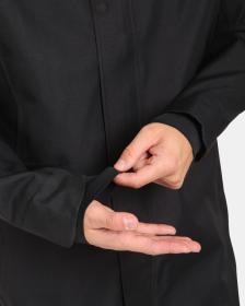 KILPI IVAR-M Čierny pánsky nepremokavý kabát