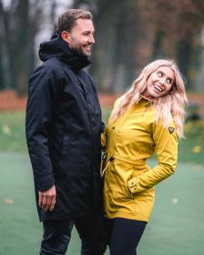 KILPI IVAR-M Čierny pánsky nepremokavý kabát