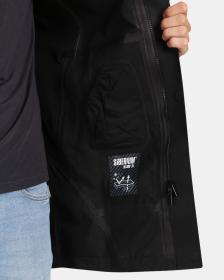 KILPI IVAR-M Čierny pánsky nepremokavý kabát