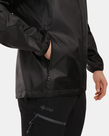 KILPI JALUU-U Černá unisex nepromokavá bunda