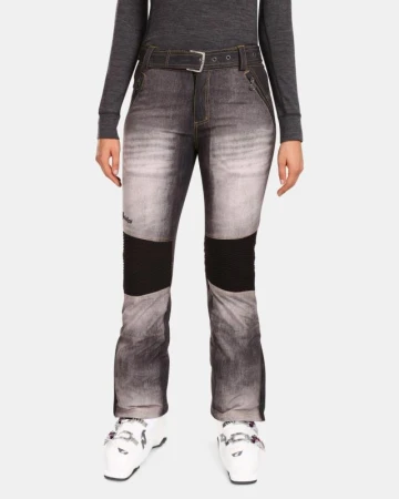 KILPI JEANSO-W Černé dámské softshellové lyžařské kalhoty KILPI JEANSO-W Černé dámské softshellové lyžařské kalhoty