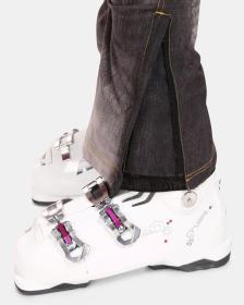 KILPI JEANSO-W Čierne dámske softshellové lyžiarske nohavice