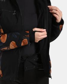 KILPI LENA-W Hnědá dámská lyžařská bunda s integrovaným vyhříváním