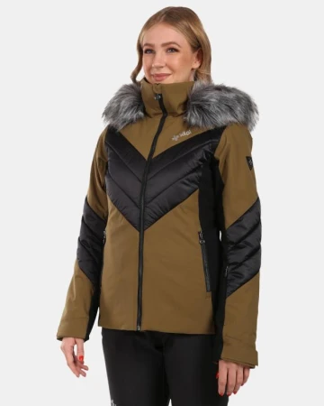 KILPI LIN-W Khaki dámská lyžařská bunda