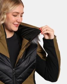 KILPI LIN-W Khaki dámska lyžiarska bunda