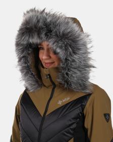 KILPI LIN-W Khaki dámska lyžiarska bunda