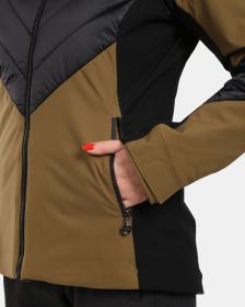 KILPI LIN-W Khaki dámska lyžiarska bunda