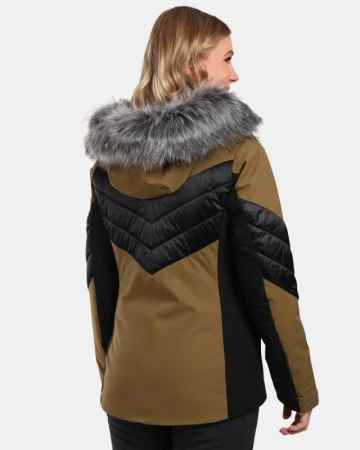 KILPI LIN-W Khaki dámská lyžařská bunda
