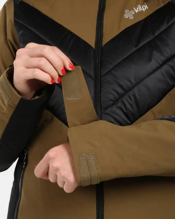 KILPI LIN-W Khaki dámská lyžařská bunda
