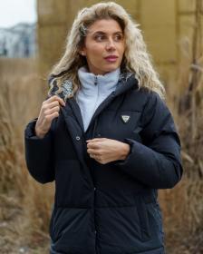 KILPI MAIRA-W Černý dámský zateplený kabát