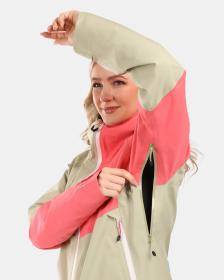 KILPI MAMBA-W Béžová dámská hardshellová nepromokavá bunda