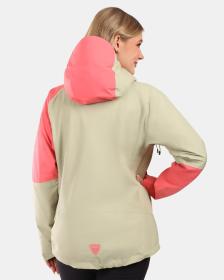 KILPI MAMBA-W Béžová dámska hardshellová nepremokavá bunda