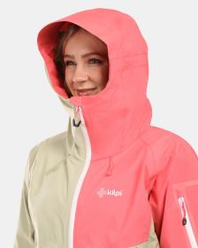 KILPI MAMBA-W Béžová dámska hardshellová nepremokavá bunda