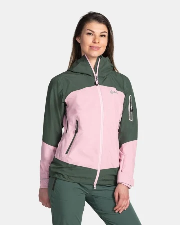 KILPI MAMBA-W Světle růžová dámská nepromokavá outdoorová bunda KILPI MAMBA-W Světle růžová dámská nepromokavá outdoorová bunda