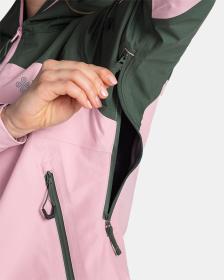 KILPI MAMBA-W Svetloružová dámska nepremokavá outdoorová bunda