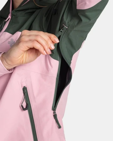 KILPI MAMBA-W Světle růžová dámská nepromokavá outdoorová bunda