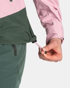 KILPI MAMBA-W Svetloružová dámska nepremokavá outdoorová bunda