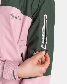KILPI MAMBA-W Svetloružová dámska nepremokavá outdoorová bunda