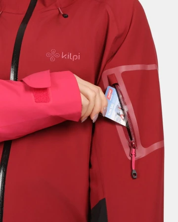 KILPI MAMBA-W Tmavě červená dámská outdoorová bunda