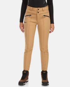 KILPI MAURA-W Béžové dámske lyžiarske softshellové nohavice