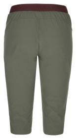 Kilpi MEEDIN-W khaki dámské outdoorové 3/4 kalhoty