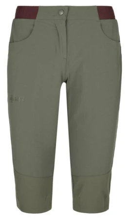 Kilpi MEEDIN-W khaki dámské outdoorové 3/4 kalhoty